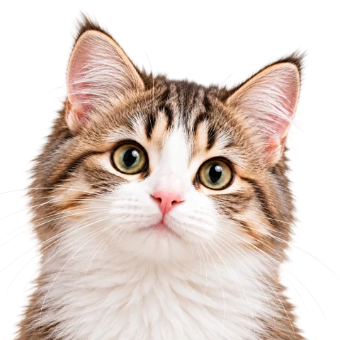 Fluffy tabby cat