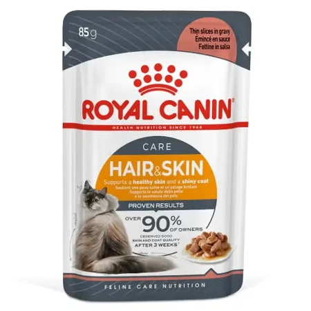 Royal Canin Cat Wet Food Feline Care Nutrition Hair & Skin Gravy 85G 12 Pcs — photo 2