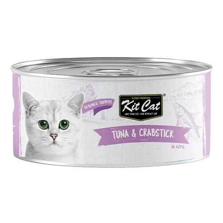 Kit Cat Cat Wet Food Toppers Deboned Tuna & Crab Stick In Aspic 80G — photo 1