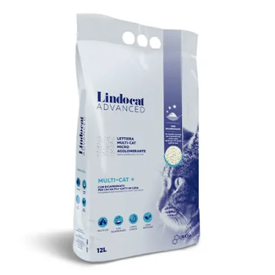 Lindocat Cat Litter Hygiene White Bentonite Advanced Multi Cat + Calming Breeze 12L