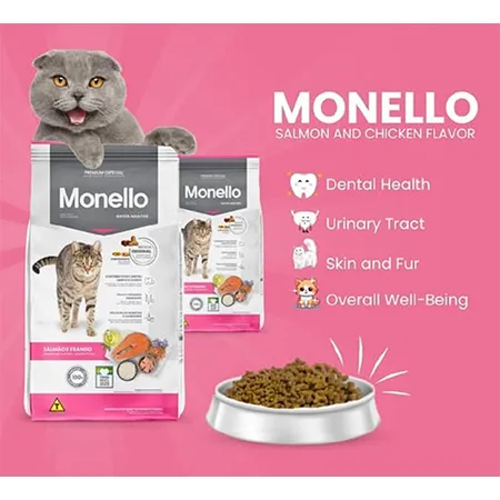 Monello Adult Cat Dry Food Mix Salmon & Chicken 15Kg — photo 3