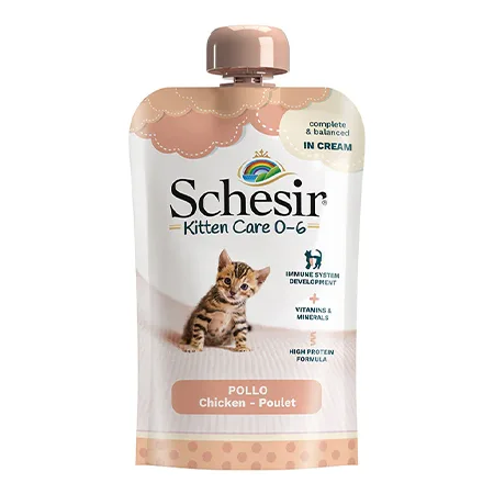 Schesir Kitten Cat Wet Food 0-6 Months Chicken 150G — photo 1