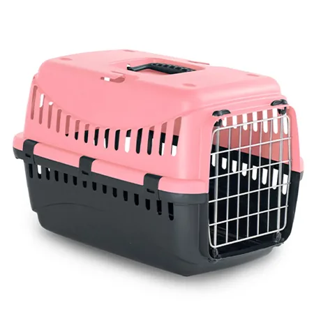 BERGAMO DOG CARRIERS TRANSPORTINO LARGE METAL DOOR PINK 58X38X38CM — photo 1