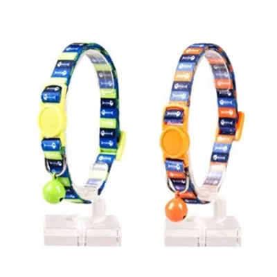 Duvo Adult Cat Collars Accessories Fish Bones 1 Mixed Colors / Nylon 30Cm / 10Mm