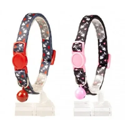 Duvo Cat Collars Accessories Fish Bones 2 Mixed Colors / Nylon 30Cm / 10Mm