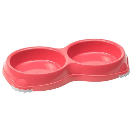 Moderna Cat & Dog Feeding Accessories Double Smarty Bowl Spicy Coral 2X200Ml — photo 1