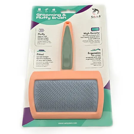 Saas Cat & Dog Grooming Tool Accessories Fluffy Brush Orange 18X11.7X2.3Cm — photo 1