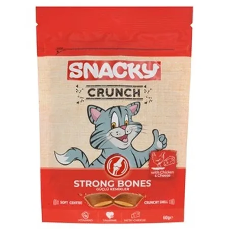 Snacky Cat Dry Food Crunch Strong Bones Chicken & Cheese 60G — photo 1