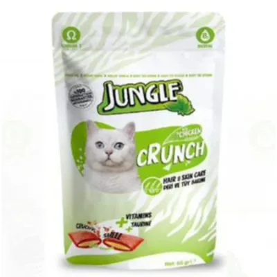 Jungle Cat Dry Food Crunch Hair & Skin Chicken 60G
