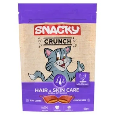 Snacky Cat Dry Food Crunch Hair & Skin Chicken 60G