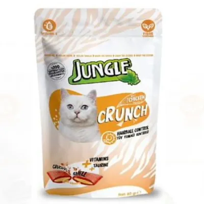 Jungle Cat Dry Food Crunch Hairball Control Chicken 60G