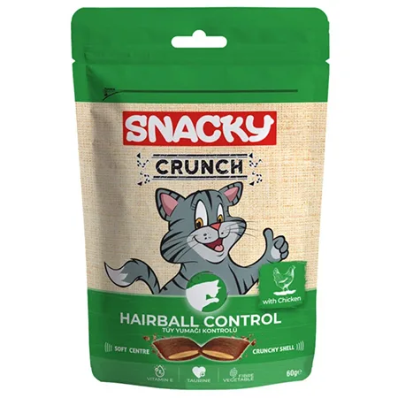 Snacky Cat Dry Food Crunch Hairball Control Chicken 60G — photo 1