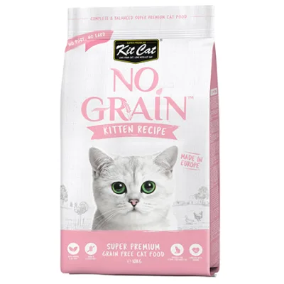 Kit Cat Kitten Cat Dry Food No Grain Super Premium Kitten Recipe, Grain Free Chicken 1Kg