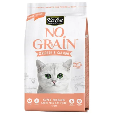 Kit Cat Cat Dry Food No Grain Super Premium Grain Free Chicken & Salmon 1Kg