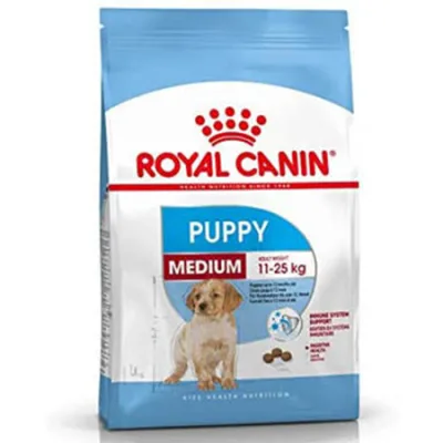 Royal Canin Medium Puppy Dog Dry Food Size Health Nutrition Poultry 4Kg
