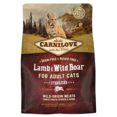 Carnilove Adult Dog Dry Food Sterilised Lamb & Wild Boar 2Kg