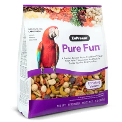 Zupreem Large Bird Mix Seeds Food Pure Fun Fruit & Seeds 0.91Kg (2 Lb)