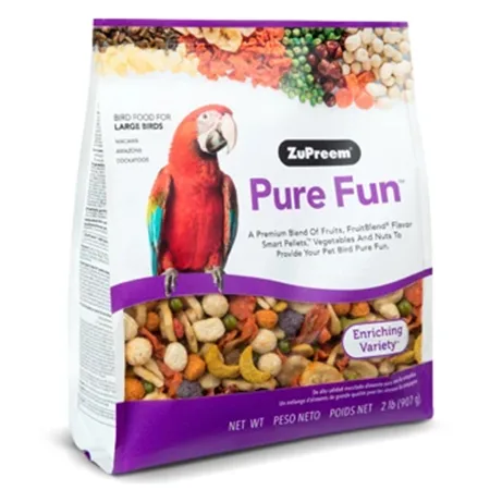 Zupreem Large Bird Mix Seeds Food Pure Fun Fruit & Seeds 0.91Kg (2 Lb) — photo 1