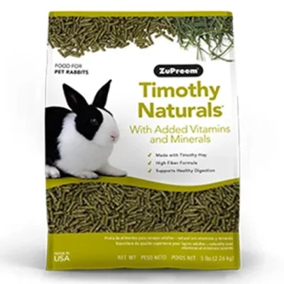 Zupreem Timothy Naturals Rabbit Pellets Food Timothy Hay 2.27Kg (5 Lbs)