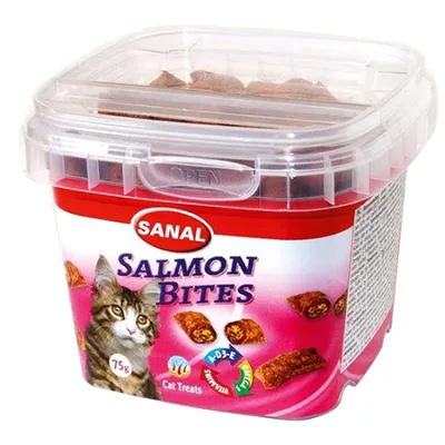 Sanal Adult Cat Treats Food Bites Cup Salmon 75G