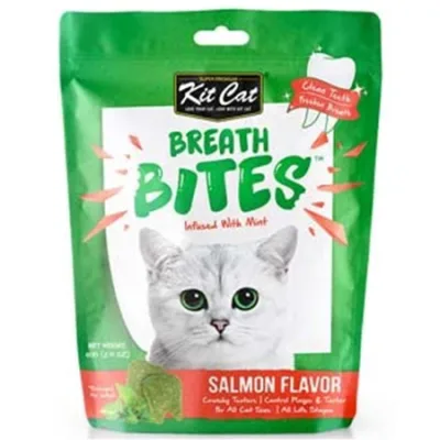 Kit Cat Adult Cat Treats Food Breath Bites Salmon 60G