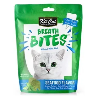 Kit Cat Cat Treats Food Breath Bites Seafood 60G