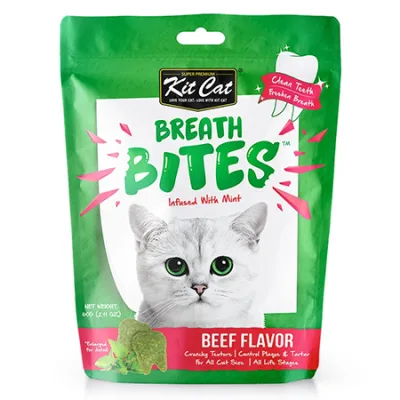 Kit Cat Cat Treats Food Breath Bites Beef 60G