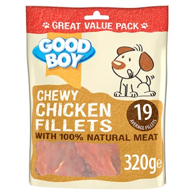 Good Boy Armitage Dog Treats Food Chewy Fillets Value Pack Chicken 320G