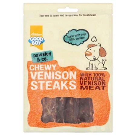 Good Boy Armitage Dog Treats Food Chewy Steaks Venison 80G — photo 1