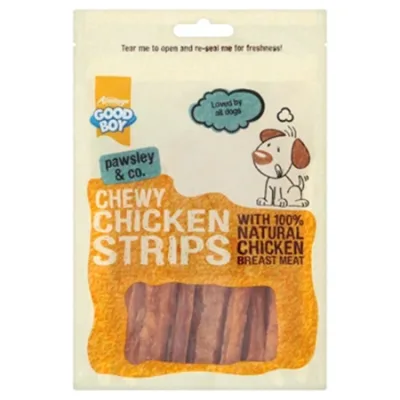 Good Boy Armitage Dog Treats Food Chewy Strips Chicken 100G