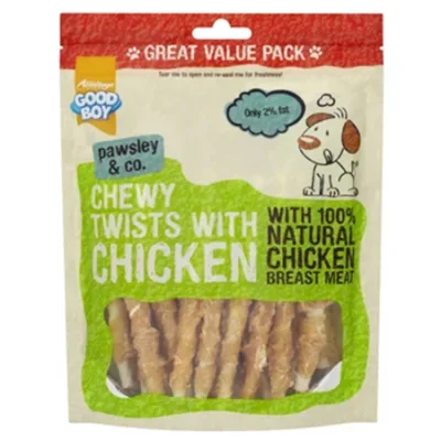 Good Boy Armitage Dog Treats Food Chewy Twists Value Pack Chicken 320G
