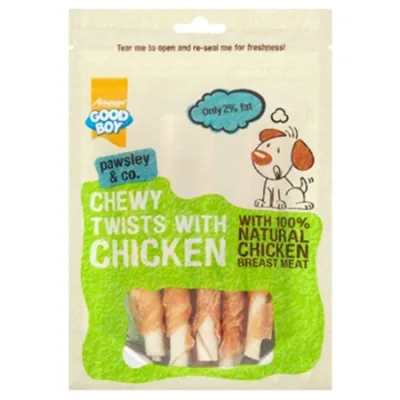 Good Boy Armitage Dog Treats Food Chewy Twists Chicken 90G