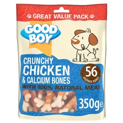 Good Boy Armitage Dog Treats Food Chicken & Calcium Bones Value Pack Chicken & Calcium 350G