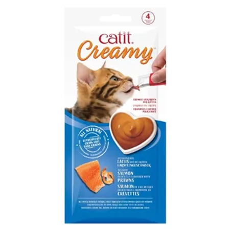 Catit Cat Treats Food Creamy Lickable Salmon & Prawns 50G — photo 1