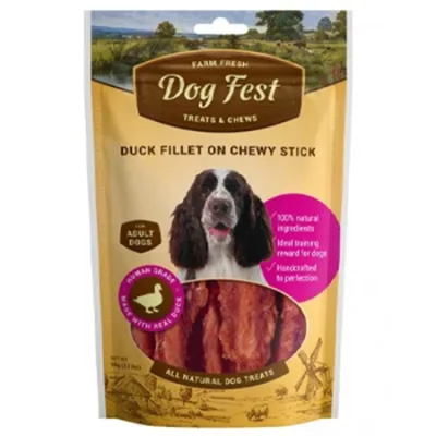Dog Fest Adult Dog Treats Food Duck Fillet Chewy Stick Duck 90G