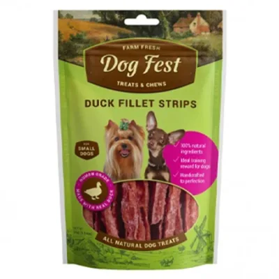 Dog Fest Dog Treats Food Duck Fillet Strips Mini Dog Duck 55G