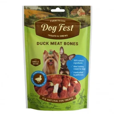 Dog Fest Adult Dog Treats Food Duck Meat Bones Mini Dog Duck 55G
