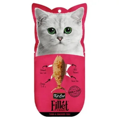 Kit Cat Cat Treats Food Fillet Fresh Tuna & Smoked Fish 30G