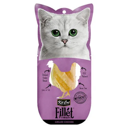 Kit Cat Cat Treats Food Fillet Fresh Grilled Chicken 60G — photo 1