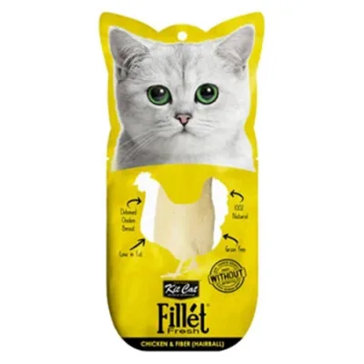 Kit Cat Cat Treats Food Fillet Fresh Hairball Chicken & Fiber (Hairball) 60G