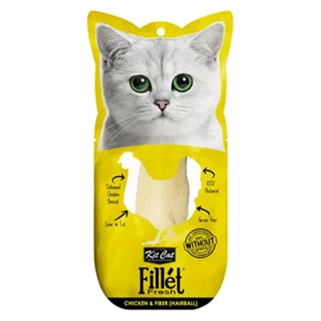 Kit Cat Cat Treats Food Fillet Fresh Hairball Chicken & Fiber (Hairball) 60G — photo 1