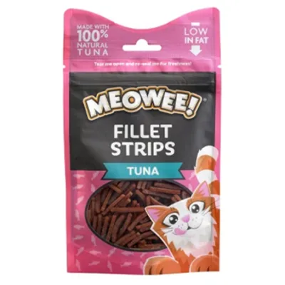 Meowee Cat Treats Food Fillet Strips Tuna 35G