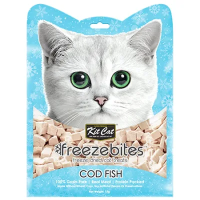 Kit Cat Adult Cat Treats Food Freezebites Cod Fish 15G