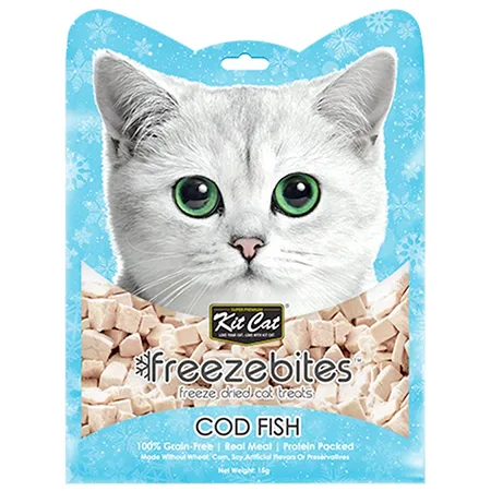 Kit Cat Adult Cat Treats Food Freezebites Cod Fish 15G — photo 1
