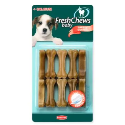Padovan Puppy Dog Treats Food Fresh Chews Baby 5Cm Beef / Beef Rawhide 90G (5Cm) 10 Pcs