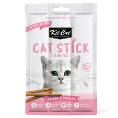Kit Cat Cat Treats Food Grain Free Stick Salmon & Seafood 15G