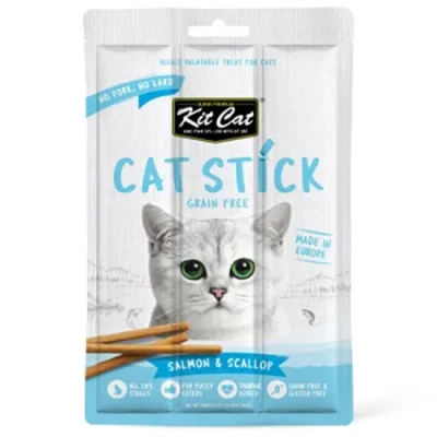 Kit Cat Cat Treats Food Grain Free Stick Salmon & Scallop 15G
