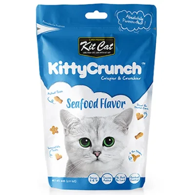 Kit Cat Cat Treats Food Kitty Crunch Seafood 60G