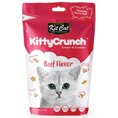 Kit Cat Cat Treats Food Kitty Crunch Beef 60G