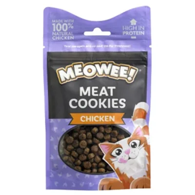 Meowee Cat Treats Food Meat Cookies Chicken 40G